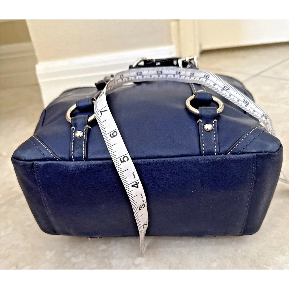 COACH LEGACY Gallery Lunch Tote East West Blue Leather Bag Purse K0993-Z14699